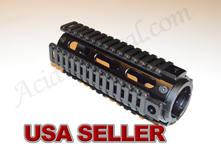 AT Carbine Quad Rail Handguard 7 Picatinny .223 5.56 +RAILCOVERS 