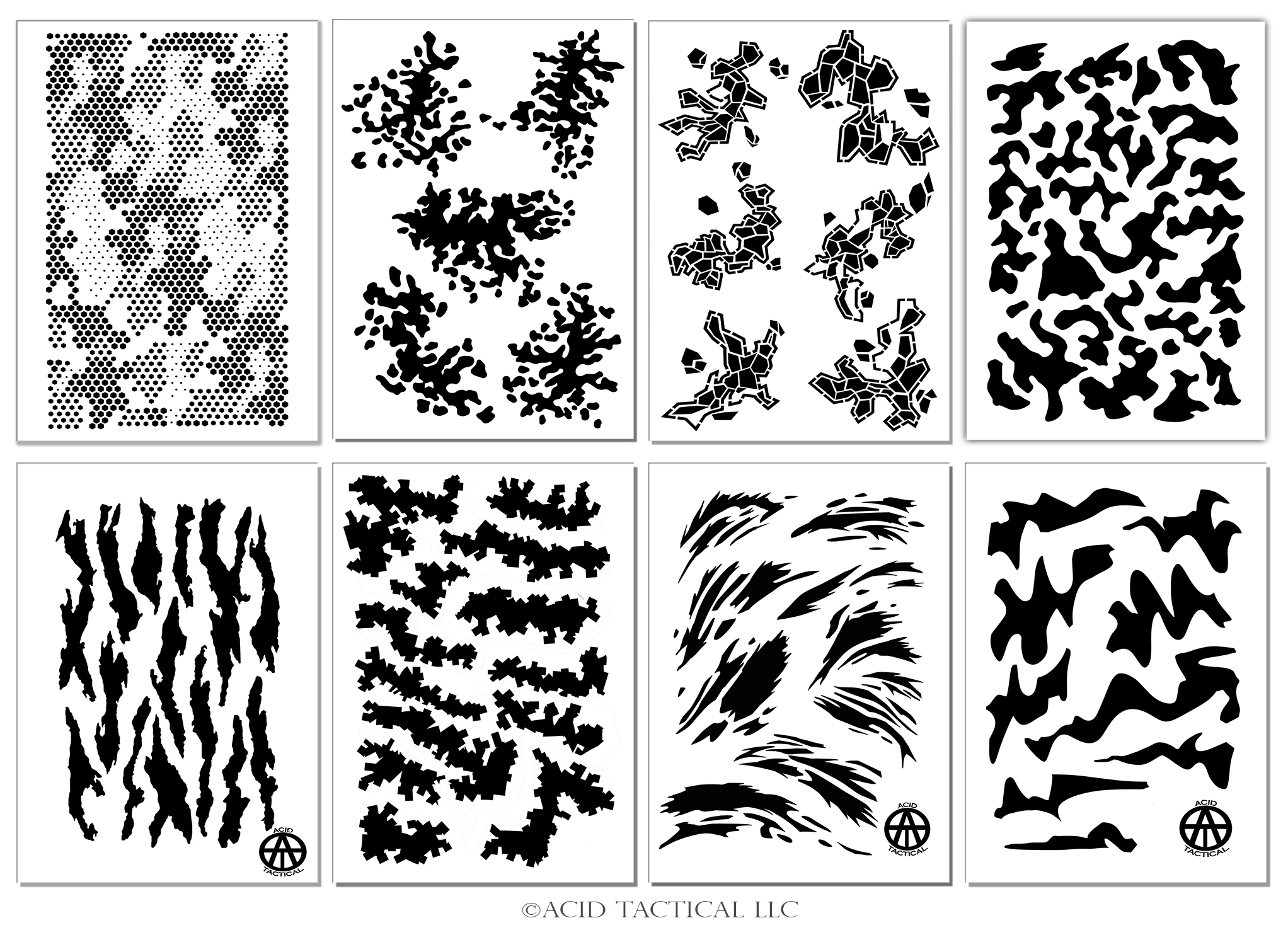 Acid Tactical® 10 Pack 9x14 Camouflage Airbrush Spray Paint Wall