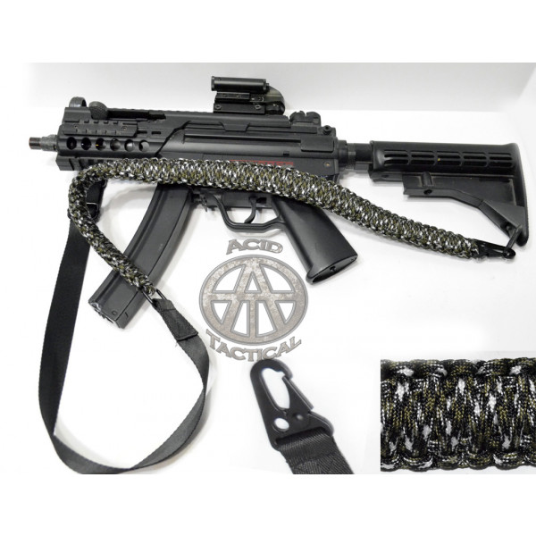 GREEN / BLACK - 2 Point Paracord Rifle or Shotgun Sling Acid Tactical®