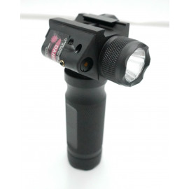 Flashlight Foregrip Aluminum with RED Laser