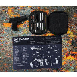 Sig Sauer P226 Gun Cleaning Mat with Universal Cleaning Kit Diagram Schematic