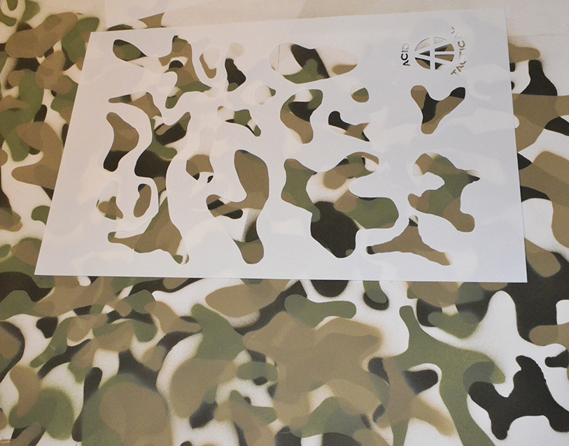 Acid Tactical® 2 PACK Mylar Camo Stencils Camouflage Paint Stencil