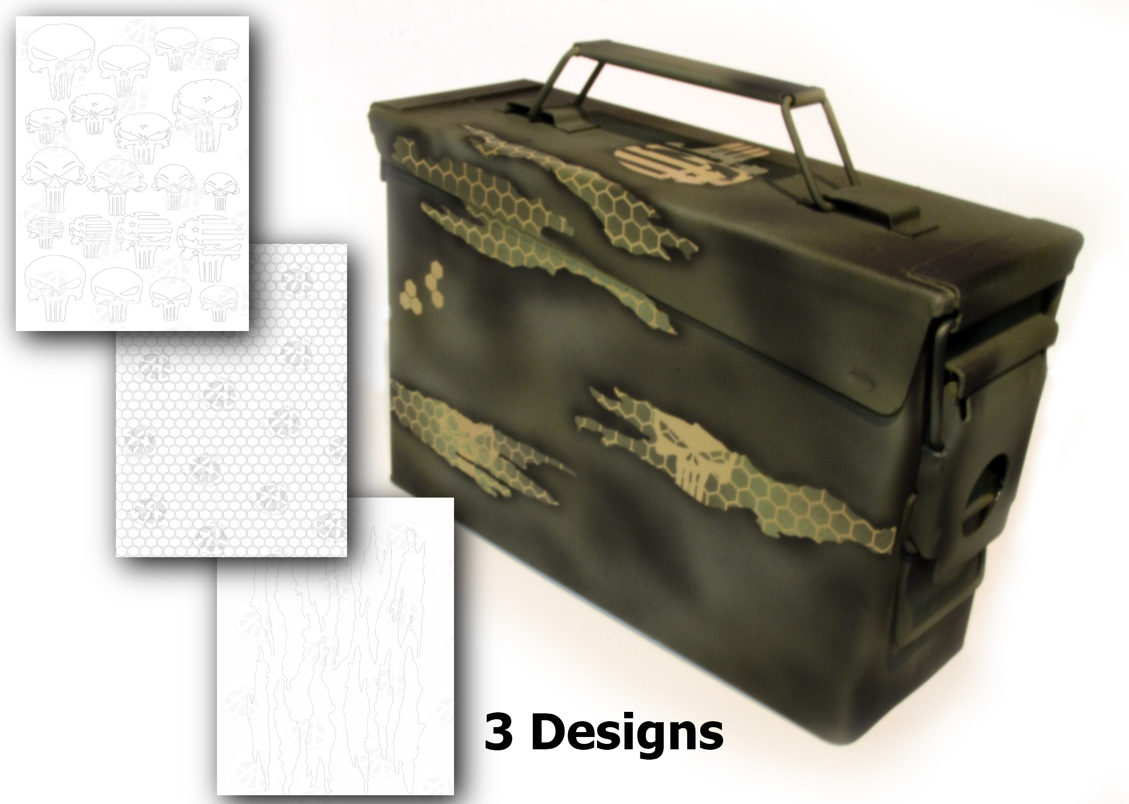 Adhesive gun painting camouflage stencils Acid Tactical®