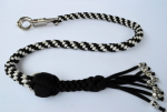 WHITE BLACK - Paracord Motorcycle Whip Get Back whip 1" Ball & Skulls 36" - Image 2
