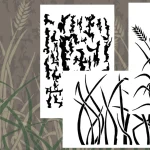 6 Pack! Vinyl Airbrush Stencils 10 Mil Camouflage Duracoat 9x14" Bark Grass Camo