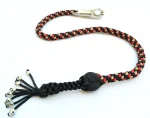 US MARINES RED GOLD BLACK - Paracord Motorcycle Whip Get Back whip 1" Ball & Skulls 36"