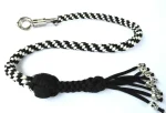 WHITE BLACK - Paracord Motorcycle Whip Get Back whip 1" Ball & Skulls 36" - Image 3