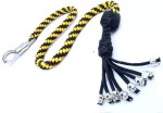 YELLOW BLACK - Paracord Motorcycle Whip Get Back whip 1" Ball & Skulls 36" - Image 2