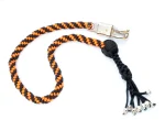 HARLEY ORANGE BLACK - Paracord Motorcycle Whip Get Back whip 1" Ball & Skulls 36" - Image 2