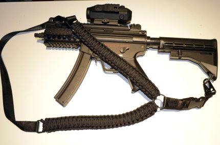 BLACK - Single Point Tactical Paracord Rifle Gun Sling