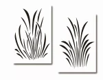GRASSES  - Camouflage Stencils Spray Paint Through - MYLAR 2 PACK - Image 3