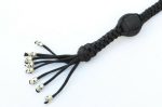 BLACK - Paracord Motorcycle Whip Get Back whip 1" Ball & Skulls 36" - Image 3