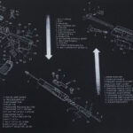 Gun Cleaning Mat for AR15 Breakdown Schematics AR-15 Parts Diagram