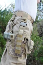 ARID HEX CAMO - Tactical Drop Leg Thigh Gun Pistol Holster - Image 3