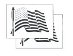 US WAVY FLAG LARGE American Flag Stencil Spray Paint Through - MYLAR 2 PACK