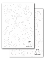 ARMY CAMO - Camouflage Spray Paint Gun Stencils ADHESIVE Stick-on 2 PACK