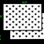 US 50 STARS LARGE - American Flag Stencil Spray Paint Through - MYLAR 2 PACK