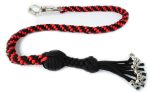 RED BLACK - Paracord Motorcycle Whip Get Back whip 1" Ball & Skulls 36" - Image 4