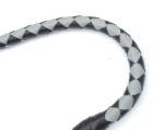 GRAY BLACK - PU Leather Motorcycle Whip Get Back whip 1" Ball & Skulls 36" - Image 4