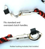 WHITE BLACK - Paracord Motorcycle Whip Get Back whip 1" Ball & Skulls 36" - Image 7