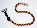 HARLEY ORANGE BLACK - Paracord Motorcycle Whip Get Back whip 1" Ball & Skulls 36" - Image 4