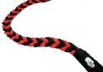 RED BLACK - Paracord Motorcycle Biker Whip Get Back whip Metal Skulls 36" - Image 4