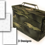 TORN MICRO HEX PUNISHER - Easy Peel Spray Paint Duracoat Camo Gun Stencil ADHESIVE 3 PACK