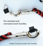 YELLOW RED BLACK -Paracord Motorcycle Whip Get Back whip 1" Ball & Skulls 36" - Image 5