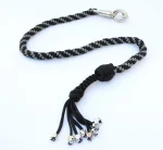 GRAY BLACK - Paracord Motorcycle Whip Get Back whip 1" Ball & Skulls 36" - Image 5