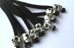 WHITE BLACK - Paracord Motorcycle Whip Get Back whip 1" Ball & Skulls 36" - Image 9
