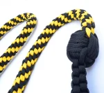 YELLOW BLACK - Paracord Motorcycle Whip Get Back whip 1" Ball & Skulls 36" - Image 5