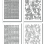 4pk ADHESIVE Camouflage Spray Paint Gun Stick-on Stencils  Tri Diamond 4pk