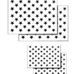 50 US Stars - Spray Airbrush Painting Stencils American Flag Small & Large 4 PACK