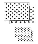 50 US Stars - Spray Airbrush Painting Stencils American Flag Small & Large 4 PACK