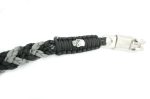 GRAY BLACK - Paracord Motorcycle Biker Whip Get Back whip Metal Skulls 36" - Image 6