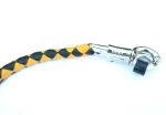 YELLOW BLACK - PU Leather Motorcycle Whip Get Back whip with Skull Tassles 36" - Image 6