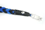 BLUE BLACK - Paracord Motorcycle Biker Whip Get Back whip Metal Skulls 36" - Image 6
