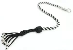 WHITE BLACK - Paracord Motorcycle Whip Get Back whip 1" Ball & Skulls 36" - Image 11