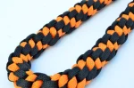 HARLEY ORANGE BLACK - Paracord Motorcycle Whip Get Back whip 1" Ball & Skulls 36" - Image 6