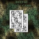 HEXTAC - Camouflage Spray Paint Gun Stencils ADHESIVE Stick-on 2 PACK