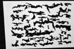 6 Pack! Vinyl Airbrush Stencils 10 Mil Camouflage Duracoat 9x14" Bark Grass Camo - Image 7