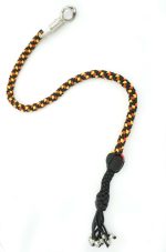 YELLOW RED BLACK -Paracord Motorcycle Whip Get Back whip 1" Ball & Skulls 36" - Image 7