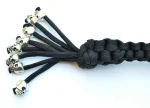 US MARINES RED GOLD BLACK - Paracord Motorcycle Whip Get Back whip 1" Ball & Skulls 36" - Image 7