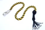 YELLOW BLACK - Paracord Motorcycle Whip Get Back whip 1" Ball & Skulls 36"
