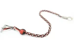 RED WHITE BLACK - Paracord Motorcycle Whip Get Back whip 1" Ball & Skulls 36" - Image 7