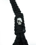 BLACK - Paracord Motorcycle Biker Whip Get Back whip Metal Skulls 36" - Image 16