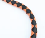 ORANGE BLACK - PU Leather Motorcycle Whip Get Back whip 1" Ball & Skulls 36" - Image 7