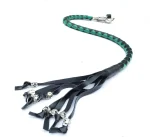 GREEN BLACK - PU Leather Motorcycle Whip Get Back whip with Skull Tassles 36"