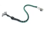 GREEN BLACK - PU Leather Motorcycle Whip Get Back whip 1" Ball & Skulls 36" - Image 8