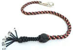 US MARINES RED GOLD BLACK - Paracord Motorcycle Whip Get Back whip 1" Ball & Skulls 36" - Image 8